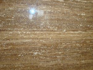 Coffee Walnut Classic Travertine Tumbled Kitchen Floor Tiles
