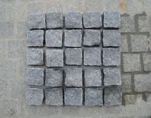 Granite Cobbles On Mesh Fan Shape
